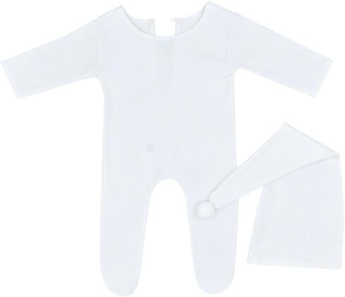 Newborn Photography Outfits Boy Girls Hat Romper Bodysuit Newborn Outfits Photoshoot Costume Infant Photography Props in Saudi Arabia