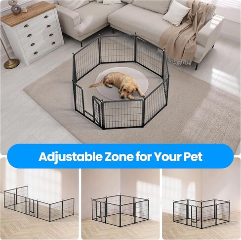 HealSmart Dog Playpen Indoor, Puppy Playpen Indoor for Yard, Camping, Heavy Duty Dog Pen in Kuwait