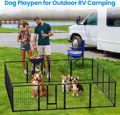 HealSmart Dog Playpen Indoor, Puppy Playpen Indoor for Yard, Camping, Heavy Duty Dog Pen in Kuwait