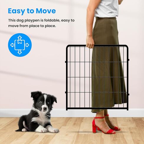 HealSmart Dog Playpen Indoor, Puppy Playpen Indoor for Yard, Camping, Heavy Duty Dog Pen in Kuwait