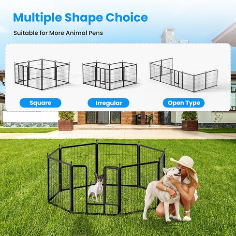 HealSmart Dog Playpen Indoor, Puppy Playpen Indoor for Yard, Camping, Heavy Duty Dog Pen in Kuwait