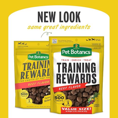 Pet Botanics 20 oz. Pouch Training Rewards Soft & Chewy Large Bites, Bacon Flavor, with 250 Treats Per Bag, The Choice of Top Trainers, for Large Breed Sizes in Kuwait