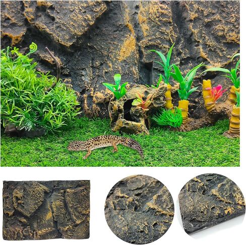 Hamiledyi Terrarium Background Reptile Tank Background Board Aquarium 3D Stereo Backdrop Amphibian Habitat Decoration for Fish Lizard Bearded Dragons Geckos Snakes in Kuwait