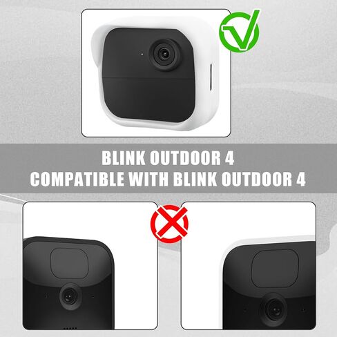 3 قطع حافظة سيليكون لكاميرا Blink Outdoor 4 الجديدة كليًا (الجيل الرابع)، أغطية كاميرا مقاومة للطقس وغطاء جلدي واقي ملحقات الكاميرا لكاميرا Blink Outdoor 4 الذكية الجديدة كليًا (أسود) in Saudi Arabia
