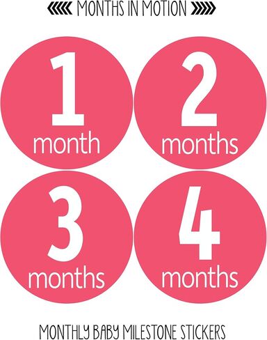 Baby Monthly Stickers | Infant Milestone Stickers | Newborn Stickers | Month Stickers for Girl or Boy (Set of 24) (Blue/Green) in Saudi Arabia