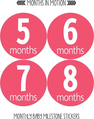 Baby Monthly Stickers | Infant Milestone Stickers | Newborn Stickers | Month Stickers for Girl or Boy (Set of 24) (Blue/Green) in Saudi Arabia