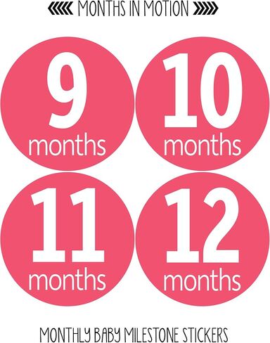 Baby Monthly Stickers | Infant Milestone Stickers | Newborn Stickers | Month Stickers for Girl or Boy (Set of 24) (Blue/Green) in Saudi Arabia