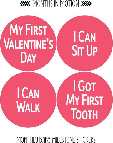 Baby Monthly Stickers | Infant Milestone Stickers | Newborn Stickers | Month Stickers for Girl or Boy (Set of 24) (Blue/Green) in Saudi Arabia