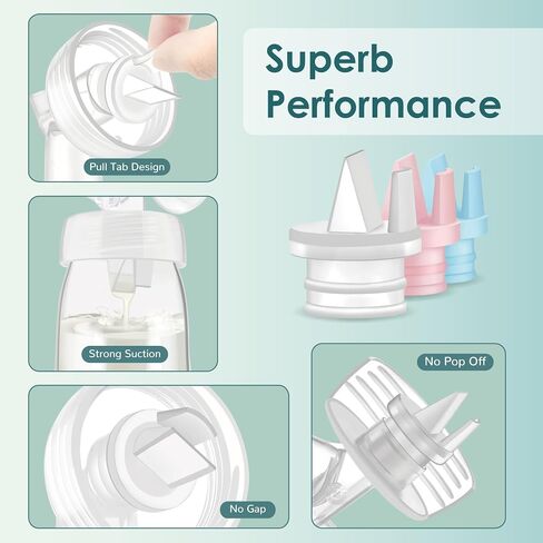 Maymom 2nd Generation Pump Valves with Pull Tab for Spectra S1, S2 and 9 Pumps and Compatible with Avent Comfort Electric Breast Pump; (4 pc) in Saudi Arabia