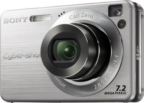 Sony Cybershot DSC-W120 7.2MP Digital Camera with 4x Optical Zoom with Super Steady Shot (Silver) (Renewed) in Saudi Arabia