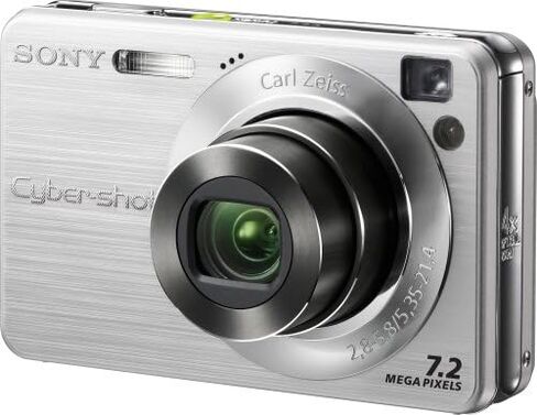 Sony Cybershot DSC-W120 7.2MP Digital Camera with 4x Optical Zoom with Super Steady Shot (Silver) (Renewed) in Saudi Arabia