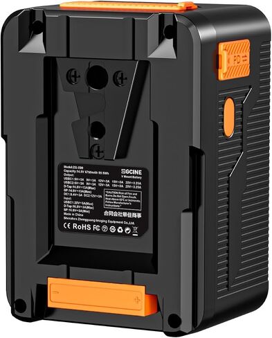 ZGCINE X99 V-Mount Battery,99Wh/14.8V Mini V-Mount Battery Support bidirectional 100W PD USB-C Fast Charger, withDual USB-C PD, D-TAP, Dual DC Port, 1.3-inch IPS Screen in Saudi Arabia