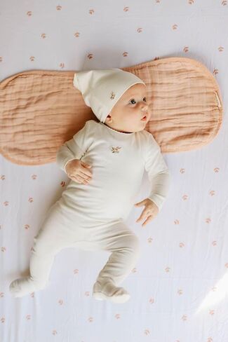 Pack n Play Playard Sheet | Portable Crib Sheet Set 2 Pack Black and White Abstract Stripes and Dots by Ely's & Co in Kuwait