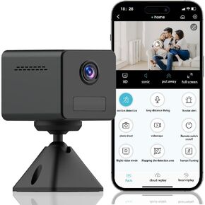 Ultra Low Power WiFi Hidden Camera 2024 Upgrade 1296P 3MP HD Video Built-in 64GB 400 Days Standby, AI Motion Detection Alerts, Auto Night Vision, Live Recording Home Security Surveillance Camera