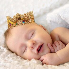 Newborn Photography Props Girl Boy Crown Photo Shoots Headband for Newborn Crystal Princess Party Headwear Photography Props