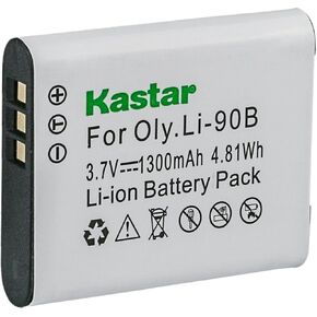 Kastar 1-Pack Battery Replacement for Olympus Li-90B Li-92B, Stylus TG-1 iHS, Stylus TG-2 iHS, Stylus TG-2, Stylus TG-3, Stylus TG-4, Stylus TG-5, Stylus TG-Tracker, OM SYSTEM Tough TG-6 TG-7 Camera