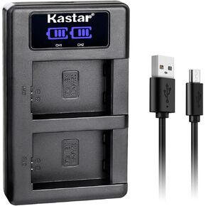Kastar USB LCD Dual Charger for Sony W Series Battery NP-FW50, BC-VW1 BC-TRW, Sony Cyber-shot DSC-RX10, Cyber-shot DSC-RX10 II, Cyber-shot DSC-RX10M2, Cyber-shot DSC-RX10 III, Cyber-shot DSC-RX10M3