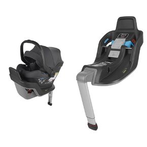 UPPAbaby Mesa Max Infant Car Seat|Base with Load Leg+Robust Infant Insert Included|Innovative Safety Features+Simple Installation|Directly Attaches to Stroller|Jake (Charcoal)