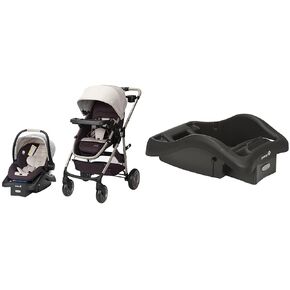 Safety 1st Deluxe Grow and Go Flex 8-in-1 Travel System, Weight Capacity from 4–35 lbs, Dunes Edge