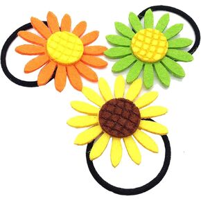 Small daisy hair ties for Infant Fine Hair, daisy flower hair clips baby girl hairpins Daisy Hair Accessories for Toddler Girls and Teens.(FS7) (Peach+Pink)