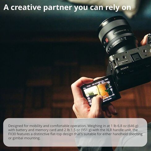 Sony Cinema Line FX30 Super 35 Camera (Body Only) Bundle with Sony E PZ 18-105mm f4 G OSS Power Zoom Lens and CFexpress Type A 160GB Memory Card (3 Items) in Kuwait