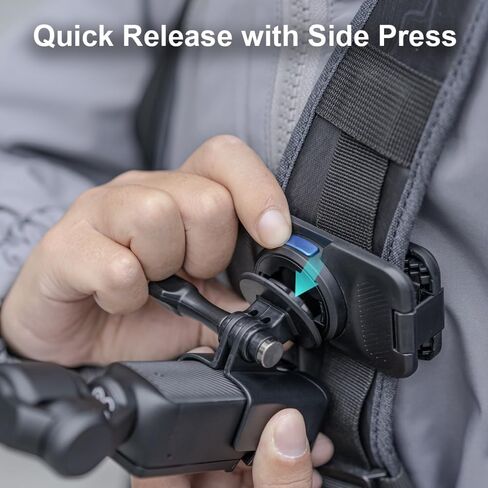 SUREWO Osmo Pocket 3 حامل مشبك مغناطيسي سريع الفك على الظهر، دوران 360 درجة مشبك سريع التركيب متوافق مع DJI Osmo Pocket 3 in Kuwait