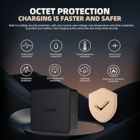 شاحن USB-C بقدرة 100 واط لبطارية DJI Innovations Mavic 3 Pro/Mavic 3 Classic/Mavic 3/Mavic 3 Cine/Air 3/Goggles 2 (يشحن البطاريات وأجهزة التحكم عن بعد بسرعة في وقت واحد) in Kuwait