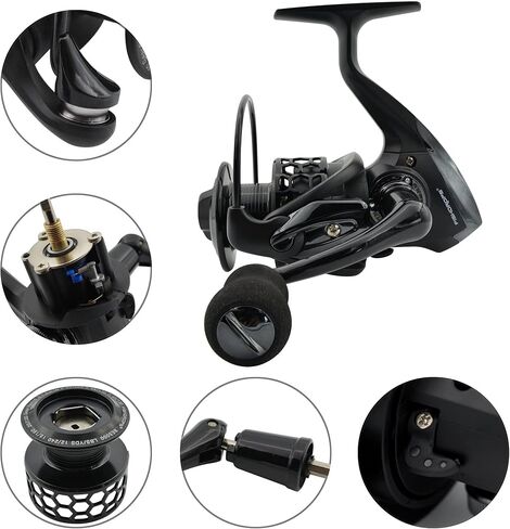 Fishdrops Spinning Fishing Reels 12+1BB Ultra Lightweight Carved Aluminum Spool Reels Affordable Smooth Spinning Reels in Saudi Arabia