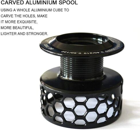 Fishdrops Spinning Fishing Reels 12+1BB Ultra Lightweight Carved Aluminum Spool Reels Affordable Smooth Spinning Reels in Saudi Arabia