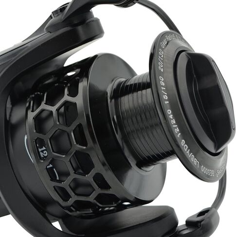 Fishdrops Spinning Fishing Reels 12+1BB Ultra Lightweight Carved Aluminum Spool Reels Affordable Smooth Spinning Reels in Saudi Arabia