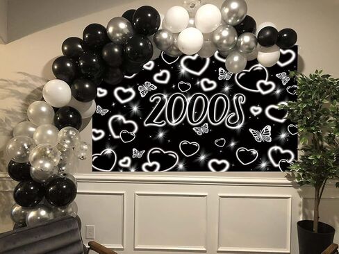 خلفية صور من أوائل العقد الأول من القرن الحادي والعشرين مقاس 7 × 5 أقدام Y2k، خلفية وردية لامعة على شكل قلب الحب للفتيات، خلفية تصوير فوتوغرافي لحفلات الأزياء المبكرة Y2k، لوازم حفلات أعياد الميلاد (2.1 × 1.5 متر) in Kuwait