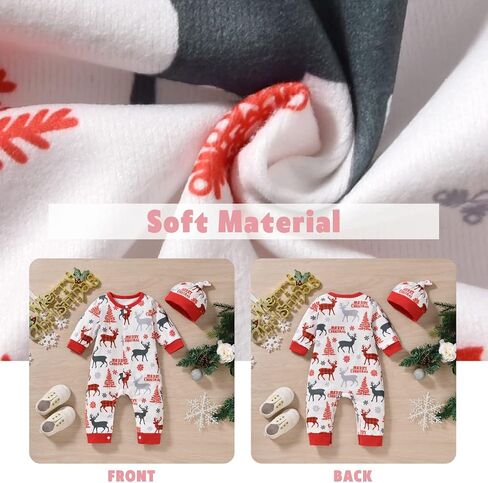 Aalizzwell Newborn Infant Baby Boys Girls Christmas Romper in Saudi Arabia