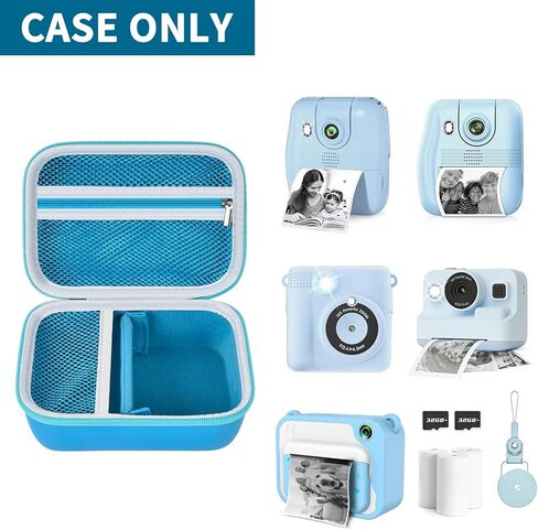 Case Compatible with GKTZ/for ESOXOFFORE/for HiMont/for Anchioo/for MINIBEAR Instant Print Camera for Kids, Digital Video Cameras Bag for Photo Papers, Color Pens & Accessories (Box Only)-Blue in Saudi Arabia