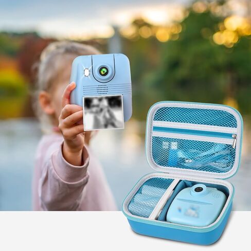 Case Compatible with GKTZ/for ESOXOFFORE/for HiMont/for Anchioo/for MINIBEAR Instant Print Camera for Kids, Digital Video Cameras Bag for Photo Papers, Color Pens & Accessories (Box Only)-Blue in Saudi Arabia