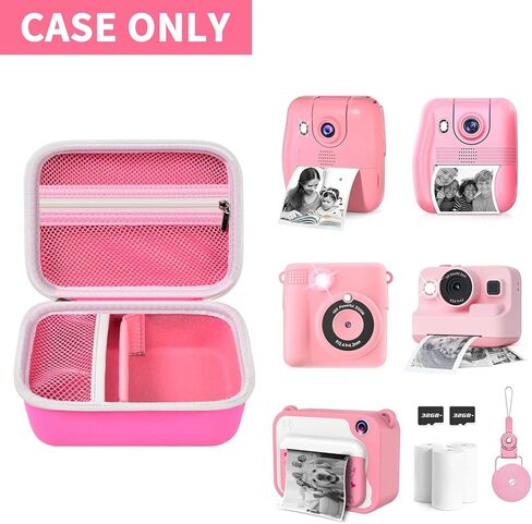 حافظة متوافقة مع GKTZ/لـ ESOXOFFORE/لـ HiMont/لـ Anchioo/لكاميرا الطباعة الفورية MINIBEAR للأطفال، وحقيبة كاميرات الفيديو الرقمية لأوراق الصور، وأقلام الألوان والملحقات (صندوق فقط) - أرجواني in Kuwait