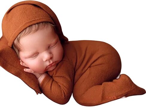 Newborn Photography Outfits Boy Girls Hat Romper Bodysuit Newborn Outfits Photoshoot Costume Infant Photography Props in Saudi Arabia