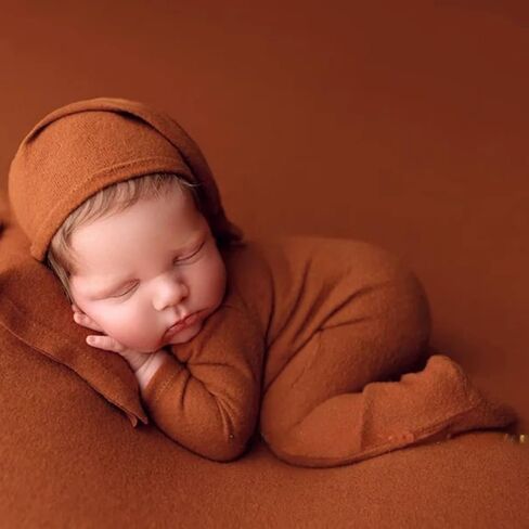 Newborn Photography Outfits Boy Girls Hat Romper Bodysuit Newborn Outfits Photoshoot Costume Infant Photography Props in Saudi Arabia