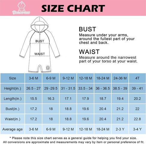 BONVERANO Baby Girls Swimsuit UPF 50+ Sun Protection, Zip Front Hoodie Long Sleeve One Piece Swimwear, Toddler Bathing Suit in Kuwait