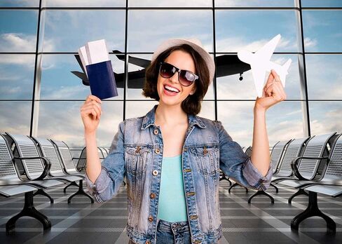 RUINI Airport Terminal Backdrop Airplane Departure Airport Lounge Photography Backdrop 7x5FT in Saudi Arabia