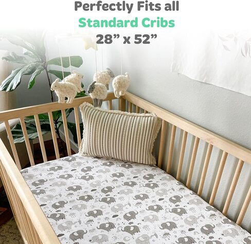 Mini Portable 24x38 Fitted Crib Sheets – Compatible with Dream on Me, Delta Porta Crib and Arms Reach Ideal Cosleeper – 100% Jersey Cotton – Farm Animals – 2 Pack in Saudi Arabia