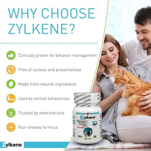 Vetoquinol Zylkene, Calming Capsules for Medium to Large Dogs, 30 Count in Saudi Arabia