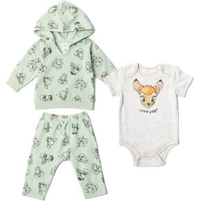 Disney Nightmare Before Christmas Oogie Boogie Fleece Pullover Hoodie Bodysuit & Pants 3 Pcs Outfit Set Newborn to Infant