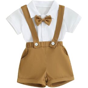 TheFound Toddler Baby Girl Boy Outfit Stripe Pullover Top Strap Overalls Coverall Jumpsuit Fall Winter Infant Newborn Clothes in Kuwait