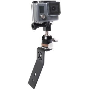 حامل كاميرا للسيارة لـ Gopro، حامل مشبك لكاميرا الحركة من الألومنيوم مع خيط 1/4 لسيارة Jeep Wrangler JK/JKU 2007-2018، لـ GoPro Hero 9 8 7 6 5 4 أسود، Canon، DSLR إلخ (مرن) in Kuwait