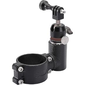 for Gopro Mount with 360° Adjustable Spherical Head and Locking Knob, Compatible with UTV ATV Polaris Ranger 1.75-2 inch Roll Bar Go Pro Clamp Mount for Sports Camera Hero 9, 8/7/6/5, etc