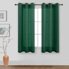 KOUFALL Linen Grommet Curtains for Living Room,Semi Sheer Boho Farmhouse Neutral Cream Curtain Drapes with Bronze Grommets,Room Curtains for Bedroom Window Set of 2 Panels 84 Length in Kuwait