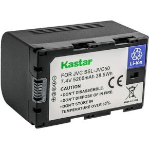 Kastar 2-Pack Battery Replacement for JVC GY-HMQ10, GY-HMQ10E, GY-LS300, GY-LS300CHU, GY-HM200, GY-HM200U, GY-HM200HW, GY-HM200SP, GY-HM200SP SPORTS, GY-HM250 GY-HM250SP, GY-HM600, GY-HM600E Cameras