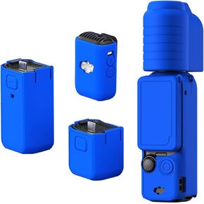 Silicone Protective Case Cover for DJI Osmo Pocket 3 Silicone Sleeve Protective Cover Handheld Gimbal Action Camera Accessories(Blue)