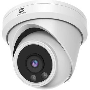 كاميرا GWSECU 3MP PoE Security IP Dome في الهواء الطلق مع ميكروفون/صوت، كاميرا مراقبة منزلية سلكية في الهواء الطلق، عدسة 2.8 مم بزاوية واسعة 110 درجة، IP67 100 قدم رؤية ليلية بالأشعة تحت الحمراء، D3U97M-V in Kuwait