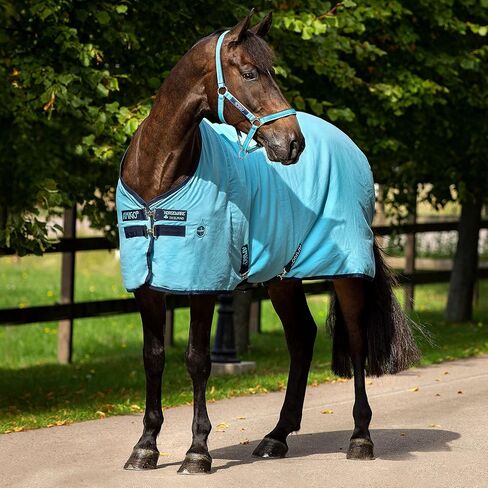Horseware Ireland Amigo Stable Sheet X Sur Poly Navy/Silver 81_6'9" in Saudi Arabia